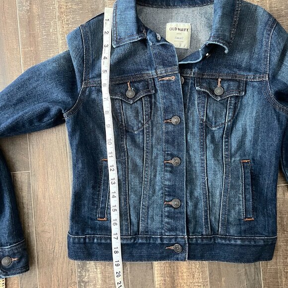 Old Navy Dark Denim Jacket Size Small - Picture 6 of 7